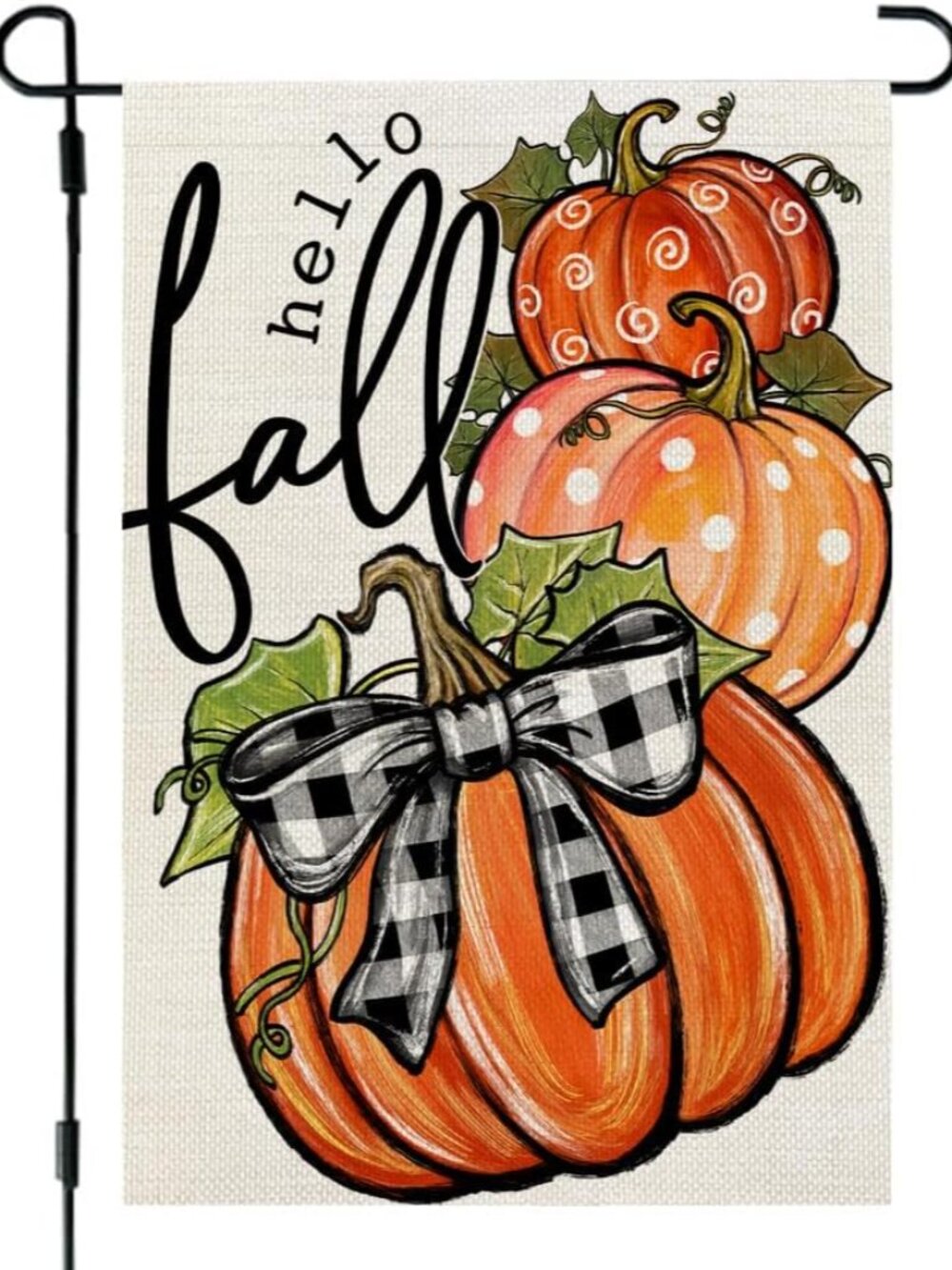 Fall Welcome Pumpkins Garden Flag for Outside 12x18 Inch